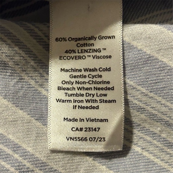 Haven Well Within Women's Striped Pajama Set XL Blue White Organic Cotton - Picture 8 of 14